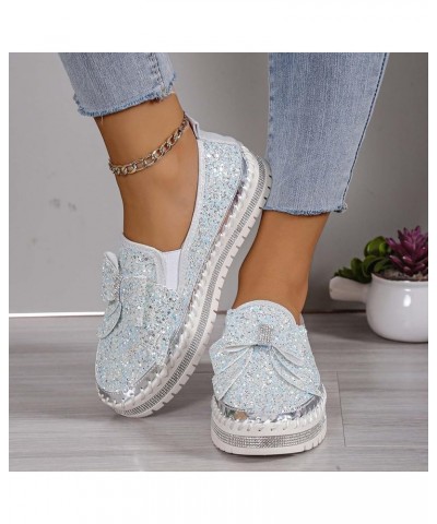 Women's Sequin Bow Casual Shoes Slip On Casual Comfortable Shoes, 5.5 Narrow Green ➤➤ 2024 Shoes for Women $23.36 Boots