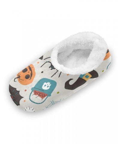 Halloween Pumpkin Hats Fuzzy Feet Slippers for Women, Cute Coral Fleece-Lined House Slippers(229ut1a) $16.49 Slippers