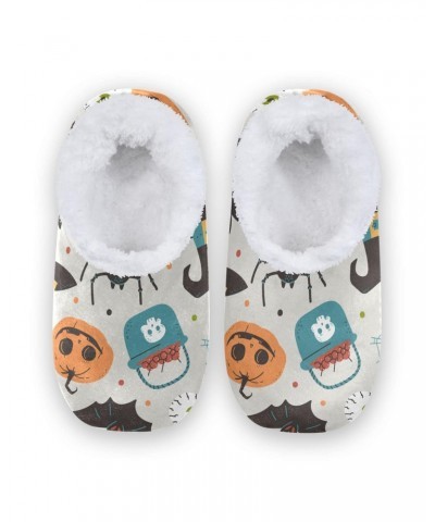 Halloween Pumpkin Hats Fuzzy Feet Slippers for Women, Cute Coral Fleece-Lined House Slippers(229ut1a) $16.49 Slippers