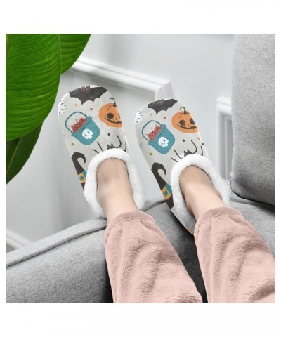 Halloween Pumpkin Hats Fuzzy Feet Slippers for Women, Cute Coral Fleece-Lined House Slippers(229ut1a) $16.49 Slippers