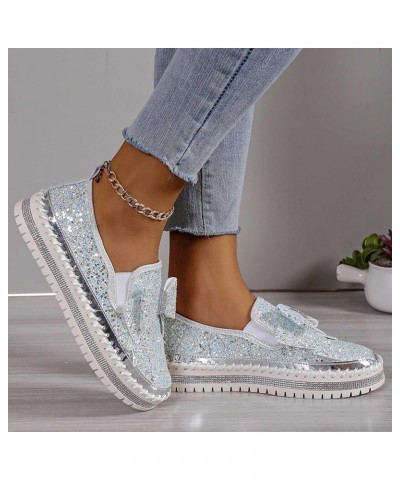 Women's Sequin Bow Casual Shoes Slip On Casual Comfortable Shoes, 5.5 Narrow Green ➤➤ 2024 Shoes for Women $23.36 Boots