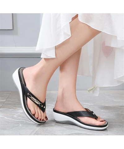 Flip Flops Women Womens Sandals with Arch Support Thong Sandal Comfortable Summer Dressy Flat Sandals (Color : White, Size : ...