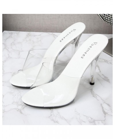 Comfortable Heeled sandals For Women Closed Toe sandals Women Ballroom Shoes Women sandals Women Heels Wedge High Heel White-...