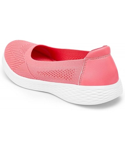 Women's Flats Casual Shoes Slip on Walking Shoes-Lightweight Low-Top Knit Loafer Sneaker 826a/Coral Red $11.60 Athletic Shoes