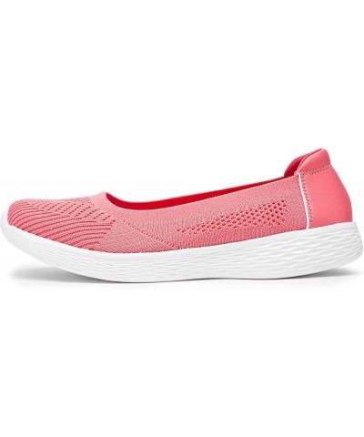 Women's Flats Casual Shoes Slip on Walking Shoes-Lightweight Low-Top Knit Loafer Sneaker 826a/Coral Red $11.60 Athletic Shoes