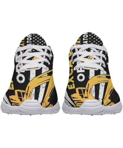 Unisex Adult Fashion Sneakers Non-Slip Comfortable Running Walking Shoes for Women Men Excavator Operator White 709 $32.79 Ou...