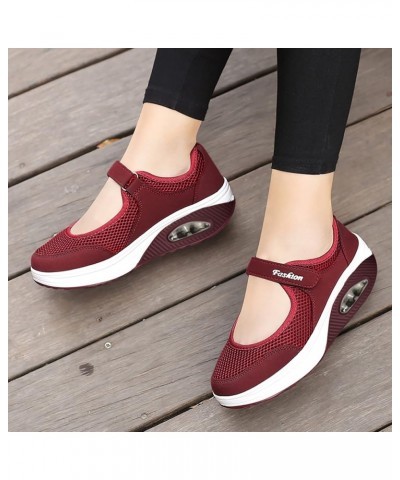 Air Cushion Sneakers for Women, Women's Air Cushion Slip-On Walking Sneakers Orthopedic Platform Shoes with Arch Support (A7-...