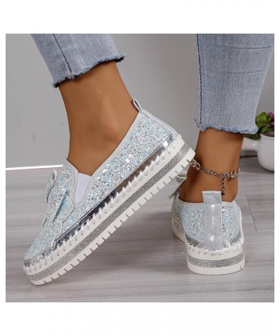 Women's Sequin Bow Casual Shoes Slip On Casual Comfortable Shoes, 5.5 Narrow Green ➤➤ 2024 Shoes for Women $23.36 Boots