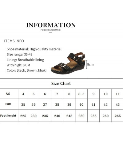 Women's Platform Sandals Wedge Ankle Strap Open Toe Sandals, Womens Orthopedic Sandals with Arch Support and Back Strap Summe...