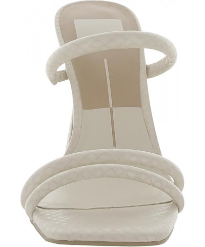 Womens Fort Faux Leather Embossed Heels Ivory Embossed Stella $29.69 Sandals