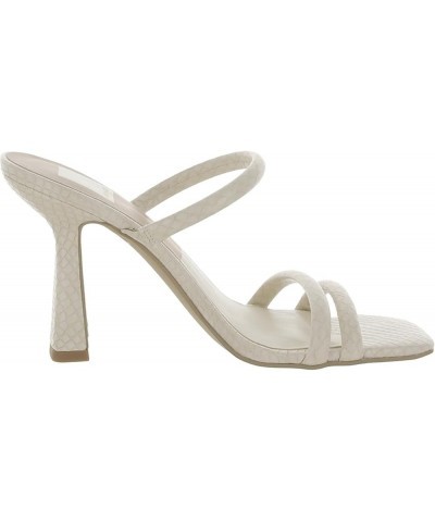 Womens Fort Faux Leather Embossed Heels Ivory Embossed Stella $29.69 Sandals