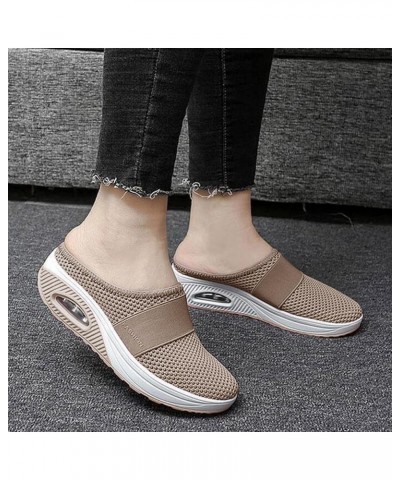 Orthopedic Arch Diabetic Air Slip-On Cushion with Knit Comfort Shoes Walking Casual Outdoor Support Walking Women's Casual Sh...