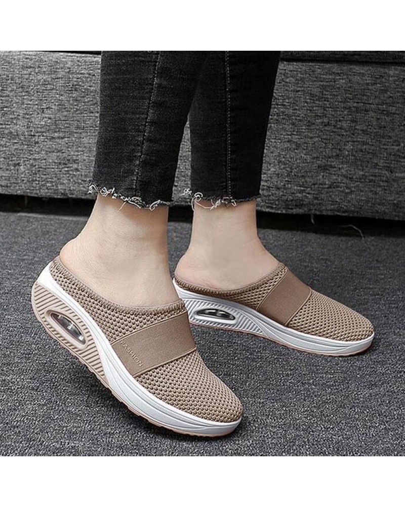 Orthopedic Arch Diabetic Air Slip-On Cushion with Knit Comfort Shoes Walking Casual Outdoor Support Walking Women's Casual Sh...