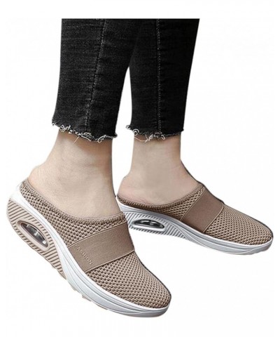 Orthopedic Arch Diabetic Air Slip-On Cushion with Knit Comfort Shoes Walking Casual Outdoor Support Walking Women's Casual Sh...