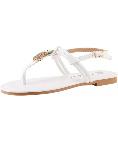 Women's Two Band Sandal Strappy Lace-Up Open Toe Two Strap High Heeled Sandal Holiday Lightweight Sandals Shoes White $11.99 ...