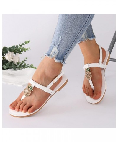 Women's Two Band Sandal Strappy Lace-Up Open Toe Two Strap High Heeled Sandal Holiday Lightweight Sandals Shoes White $11.99 ...