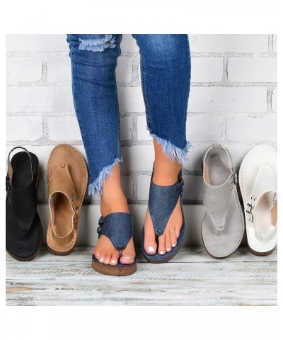 Sandals for Women Dressy Summer, Womens Sandals Comfortable Flip Flops Buckle Strap Summer Travel Beach Sandals Khaki $12.87 ...