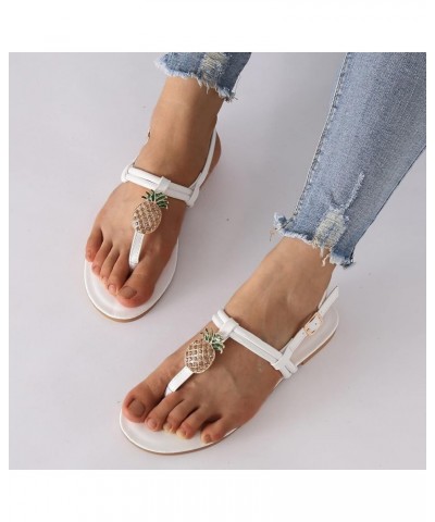 Women's Two Band Sandal Strappy Lace-Up Open Toe Two Strap High Heeled Sandal Holiday Lightweight Sandals Shoes White $11.99 ...