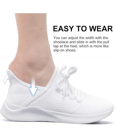 Womens Tennis Shoes Non Slip Running Shoes Lightweight Workout Gym Shoes Women Fashion Sneakers for Travel Work Walking White...