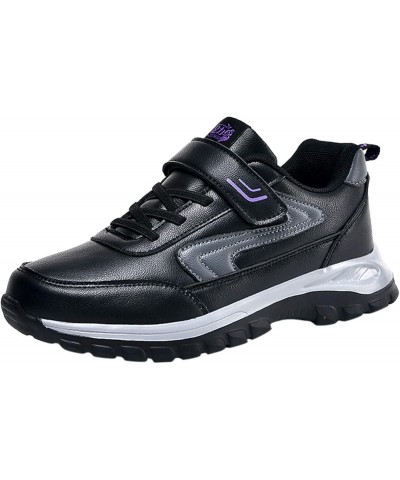 Women Walking Sneakers Athletic Training Shoes Work Sneakers for Women Slip On Flats Shoes B-purple $23.47 Fashion Sneakers