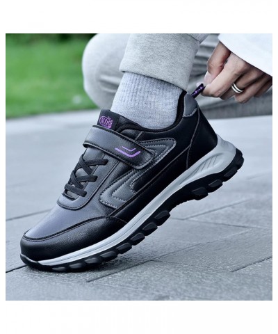 Women Walking Sneakers Athletic Training Shoes Work Sneakers for Women Slip On Flats Shoes B-purple $23.47 Fashion Sneakers