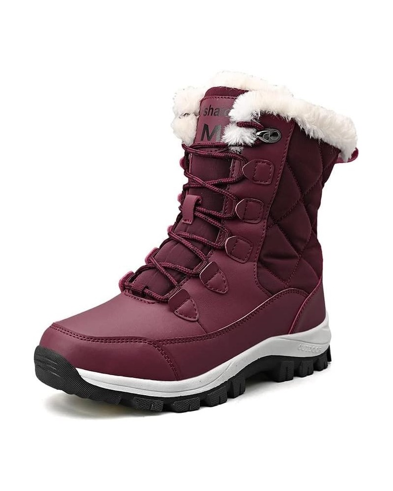 2022 Latest Models Womens Snow Boots, Comfortable Warm Womens Snow Boots, Winter Medium Tube Hiking Shoes (Color : White, Siz...