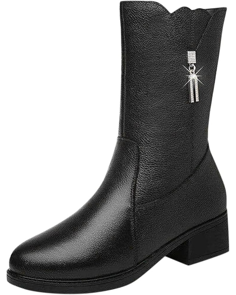 Cowgirl Boots Women Ankle Cowboy Boots Combat Boots Womens Short Chelsea Booties Black 4 $19.78 Boots