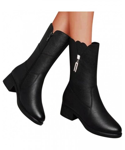 Cowgirl Boots Women Ankle Cowboy Boots Combat Boots Womens Short Chelsea Booties Black 4 $19.78 Boots