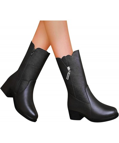 Cowgirl Boots Women Ankle Cowboy Boots Combat Boots Womens Short Chelsea Booties Black 4 $19.78 Boots