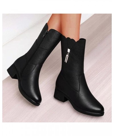 Cowgirl Boots Women Ankle Cowboy Boots Combat Boots Womens Short Chelsea Booties Black 4 $19.78 Boots