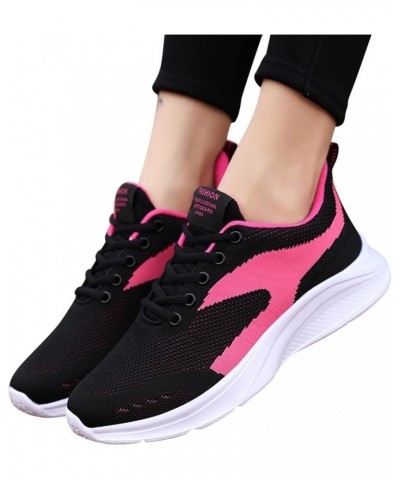 Women Platform Sandals Orthopedic Slip-on Walking Shoes Fashion Flat Casual Shoes Black Sneakers for Women Z 12-hot Pink $24....