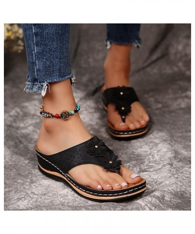 Orthopedic Sandals for Women, Women's Comfortable Orthopedic Sandals Thong Dressy T-Strap Casual Summer Arch Support Sandals ...