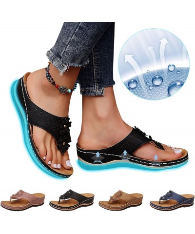 Orthopedic Sandals for Women, Women's Comfortable Orthopedic Sandals Thong Dressy T-Strap Casual Summer Arch Support Sandals ...