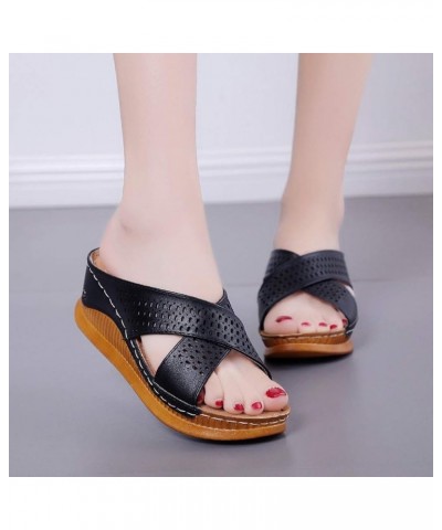 wedge sandals low heel dancing shoes for women wedge sandals black sandals women strappy heels Blue $15.30 Athletic Shoes