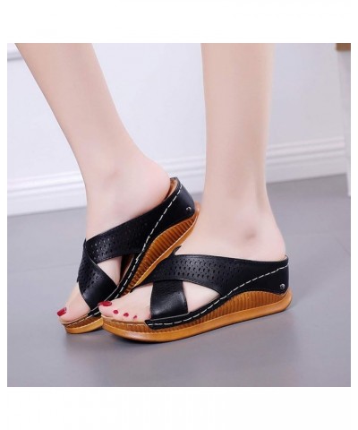 wedge sandals low heel dancing shoes for women wedge sandals black sandals women strappy heels Blue $15.30 Athletic Shoes