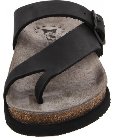 Women's Helen Thong Sandals Black Nubuck $54.10 Sandals