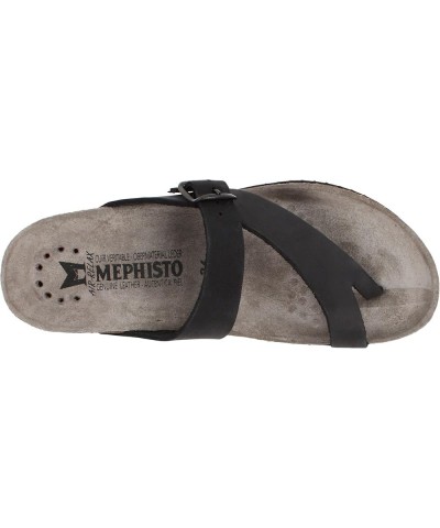 Women's Helen Thong Sandals Black Nubuck $54.10 Sandals