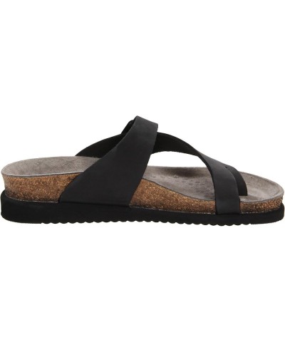 Women's Helen Thong Sandals Black Nubuck $54.10 Sandals