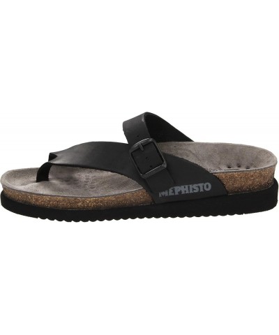 Women's Helen Thong Sandals Black Nubuck $54.10 Sandals