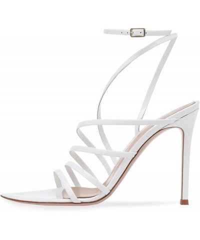 Buckle Stiletto Shoes 38 White $35.32 Pumps