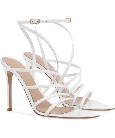 Buckle Stiletto Shoes 38 White $35.32 Pumps