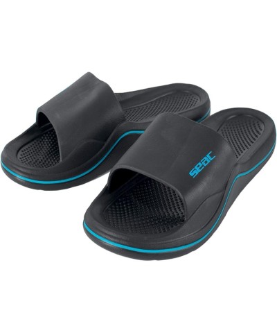 Unisex-Adult Open-Back Rubber Slippers for Beach and Pool US 11.5 Black Blue $14.40 Slippers