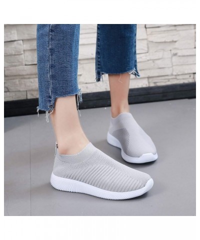 Sneakers for Women Platform Casual Platform Sneakers Classic Casual Soft Comfy Leather Non-Slip Fashion Walking Shoes F1-gray...