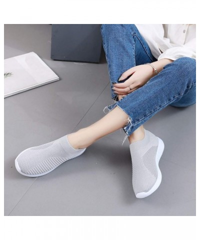 Sneakers for Women Platform Casual Platform Sneakers Classic Casual Soft Comfy Leather Non-Slip Fashion Walking Shoes F1-gray...