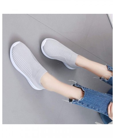 Sneakers for Women Platform Casual Platform Sneakers Classic Casual Soft Comfy Leather Non-Slip Fashion Walking Shoes F1-gray...