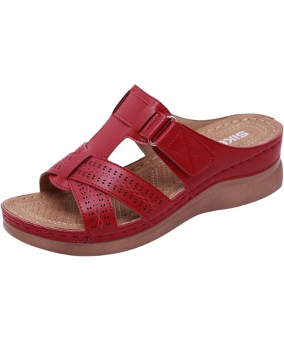 Womens Open Toe Bosnian Ethnic Style Sandals Casual Beach Shoes Wedges Slippers Z 03-rd1 $8.81 Sandals