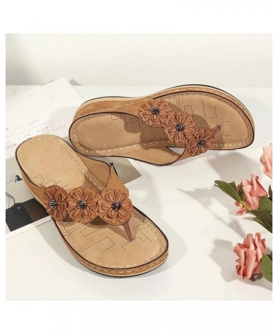 Flip Flops with Arch Support Orthopedic Sandals Or Women Heeled Sandals for Women Dressy Summer Clogs Sandals for Women Sanda...