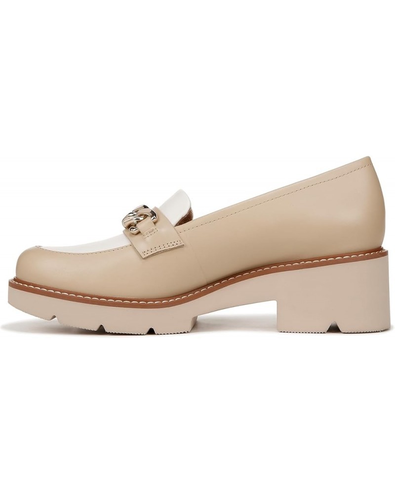 Women Desi Loafer Tan/White Leather $30.10 Flats