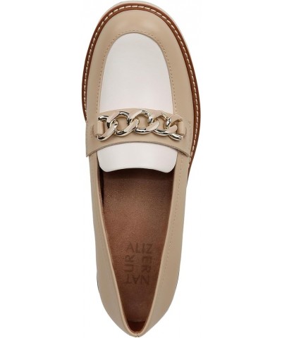 Women Desi Loafer Tan/White Leather $30.10 Flats