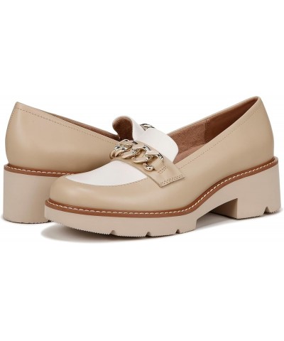 Women Desi Loafer Tan/White Leather $30.10 Flats